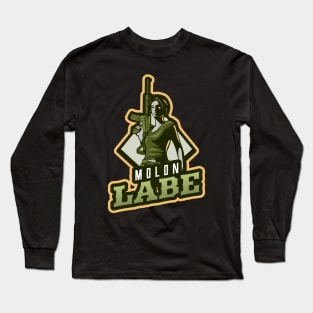 Woman With A Rifle | Molon Labe Long Sleeve T-Shirt